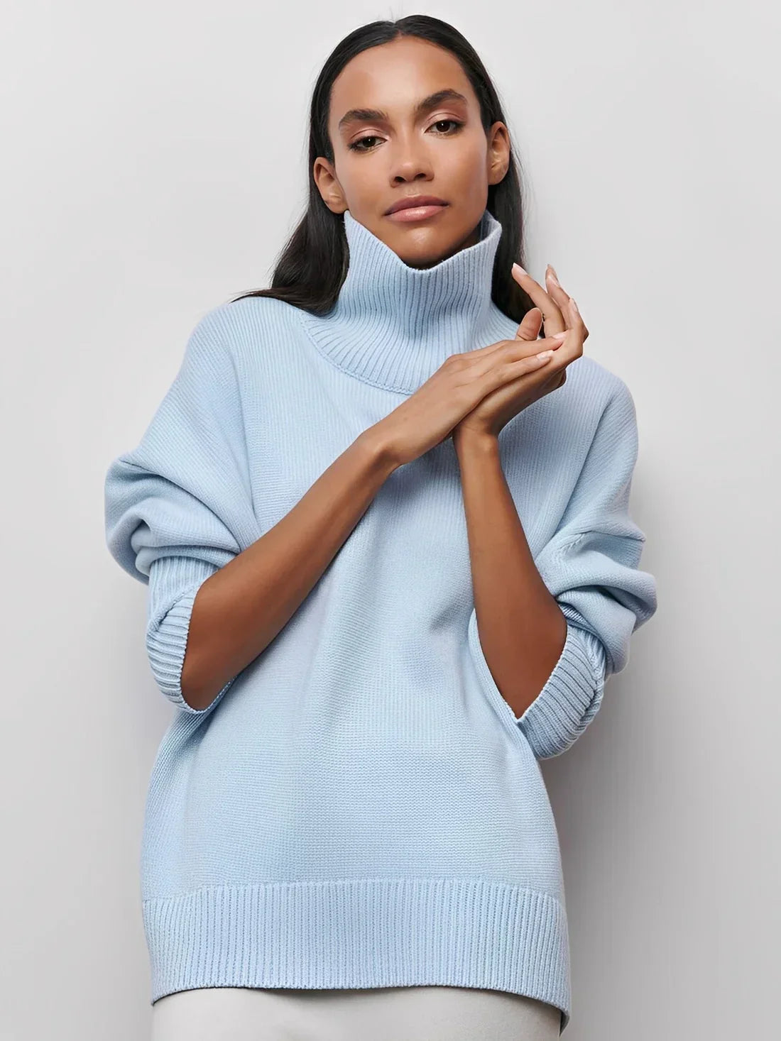 Stylischer Damen Rollkragenpullover Warm - IdealeKleiden