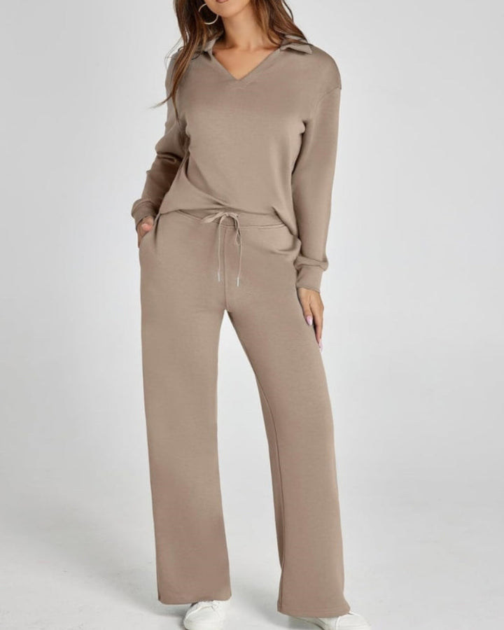 Elegantes 2-Teiliges Kleid Set Damen