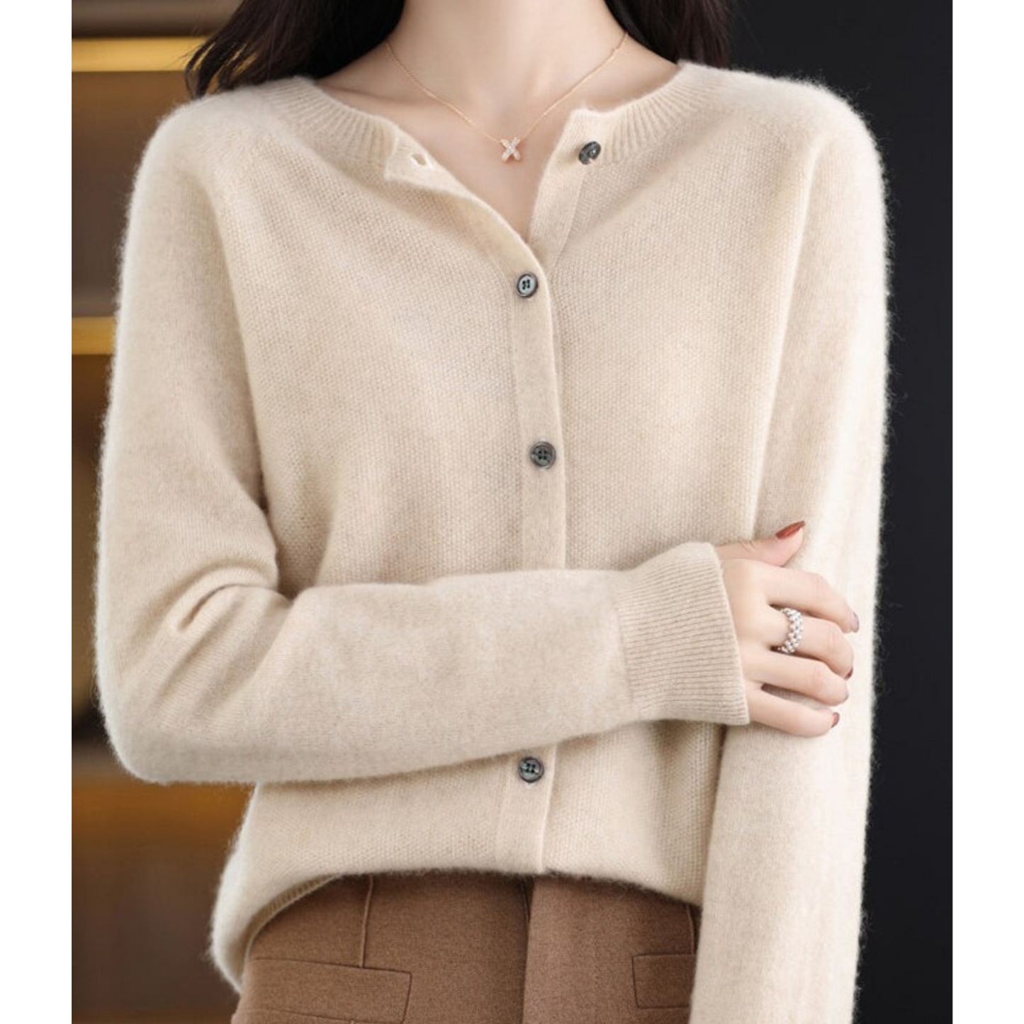 Weicher Merinowolle Cardigan Damen - IdealeKleiden