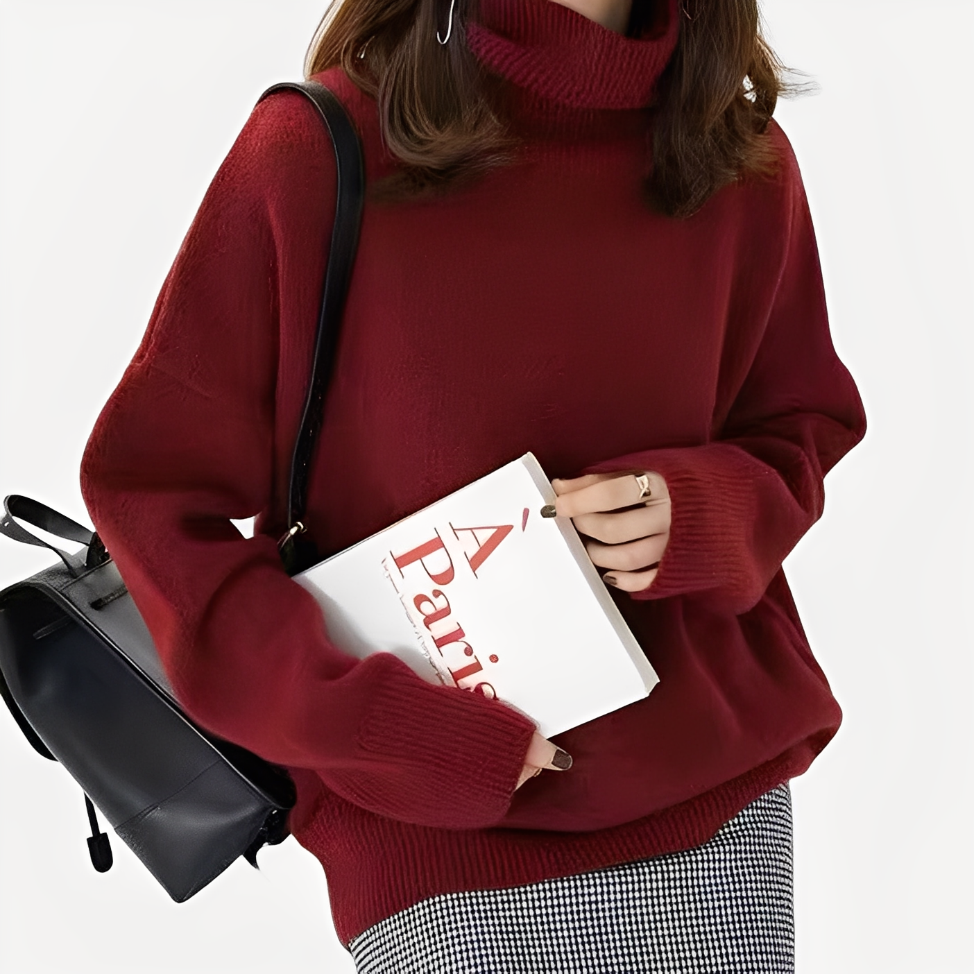 Stilvoller Damen Pullover Rollkragen Eleganz