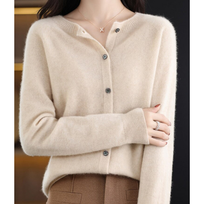Weiche Strickjacke Lockere Passform Knöpfe