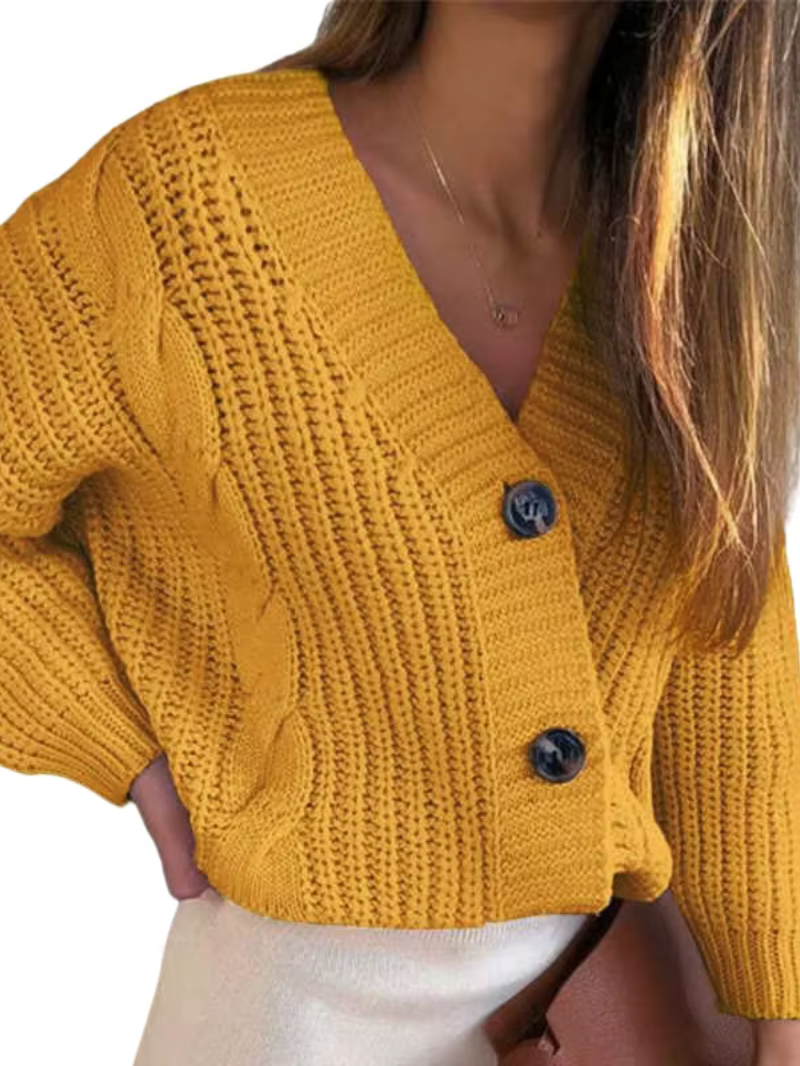 Großer Strickpullover Zopf Muster Oversized