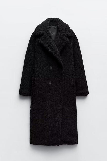 Teddiza - Damen Teddy Mantel Lang Modern Trendy