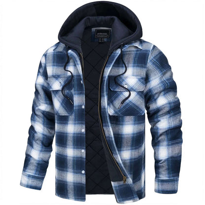 Herren Freizeitjacke Kariert Langarm Modern
