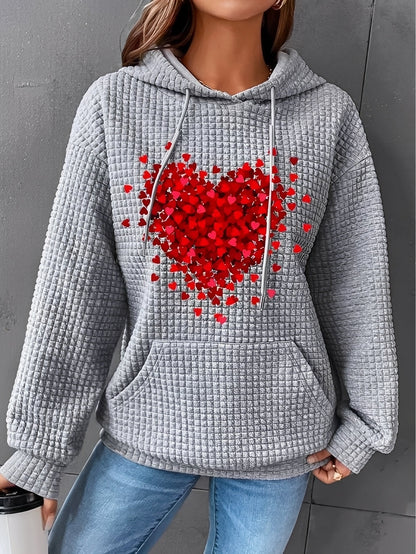 Stylische Damenjacke | Bedrucktes, Weiches Sweatshirt Kapuze