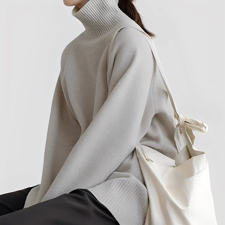 Großer Damen Rollkragen Pullover Einfach Elegant