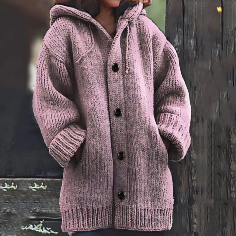 Oversized Strickjacke Warm Kapuze