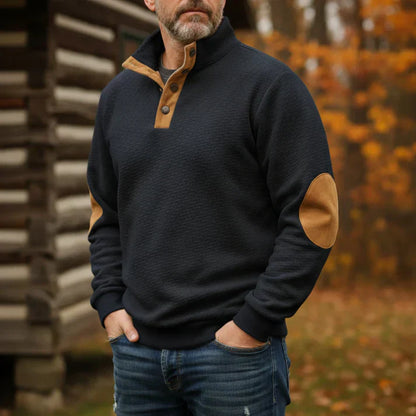Rune - Lässiges Sweatshirt mit Stehkragen und Nieten
