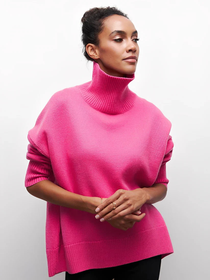 Stylischer Damen Rollkragenpullover Warm