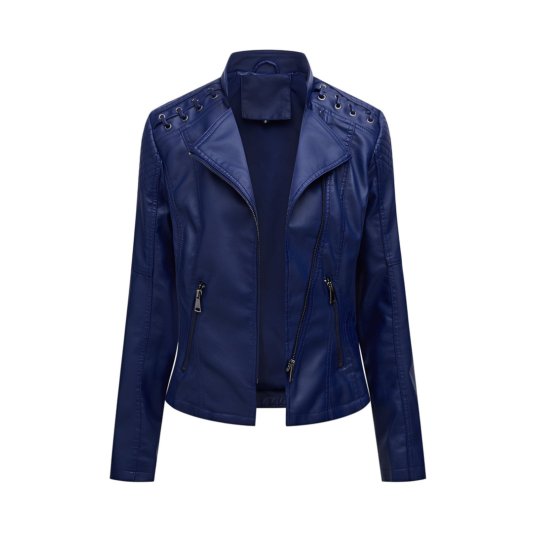 Elegante Damen Lederjacke Slim Fit Kürzelängen