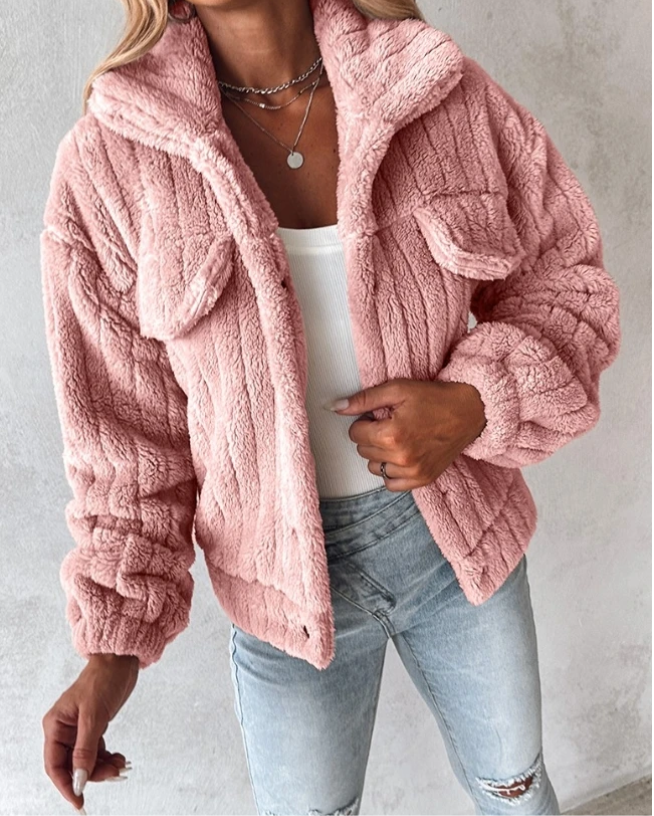 Kurze Damenjacke Warm Plüsch Winter