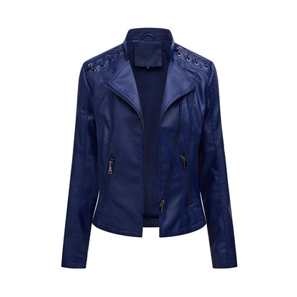 Stilvolle Damen Lederjacke Kurz Elegant
