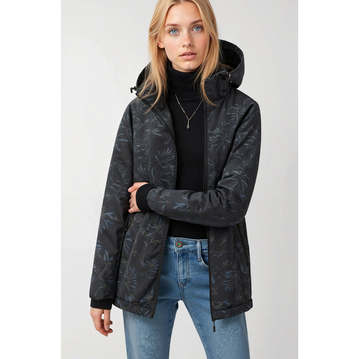 Frauen Windbreaker Kapuze Reißverschluss