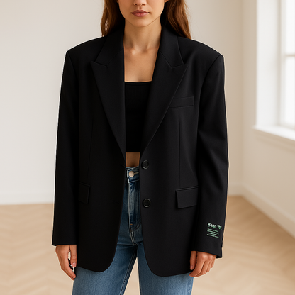 Damen Blazer Elegant Großzügig Schnitt
