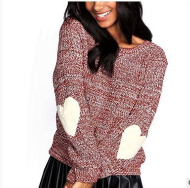 Damen Strickpullover Herzärmel Elegante Damenmode