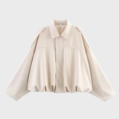 Übergroße Lederjacke Wildleder Warm & Stylish