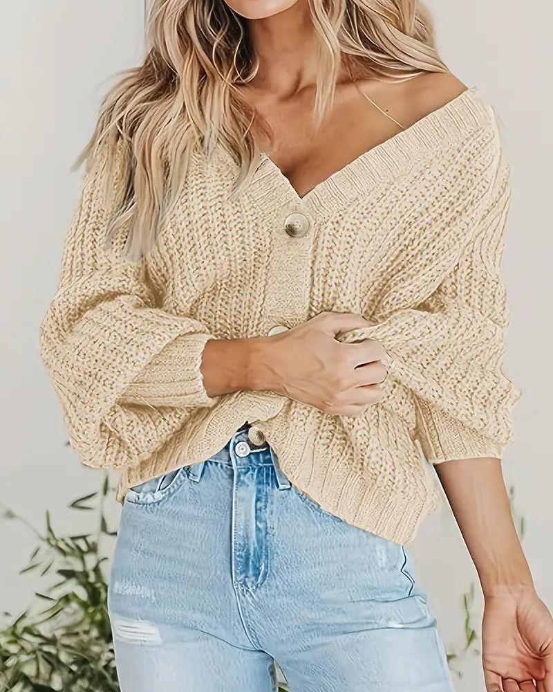 Herbst Cardigan Damen Warm - IdealeKleiden