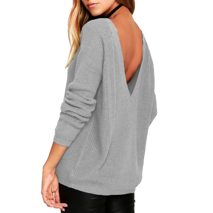 Damen Oversized Strickpullover Lässig Weite Passform
