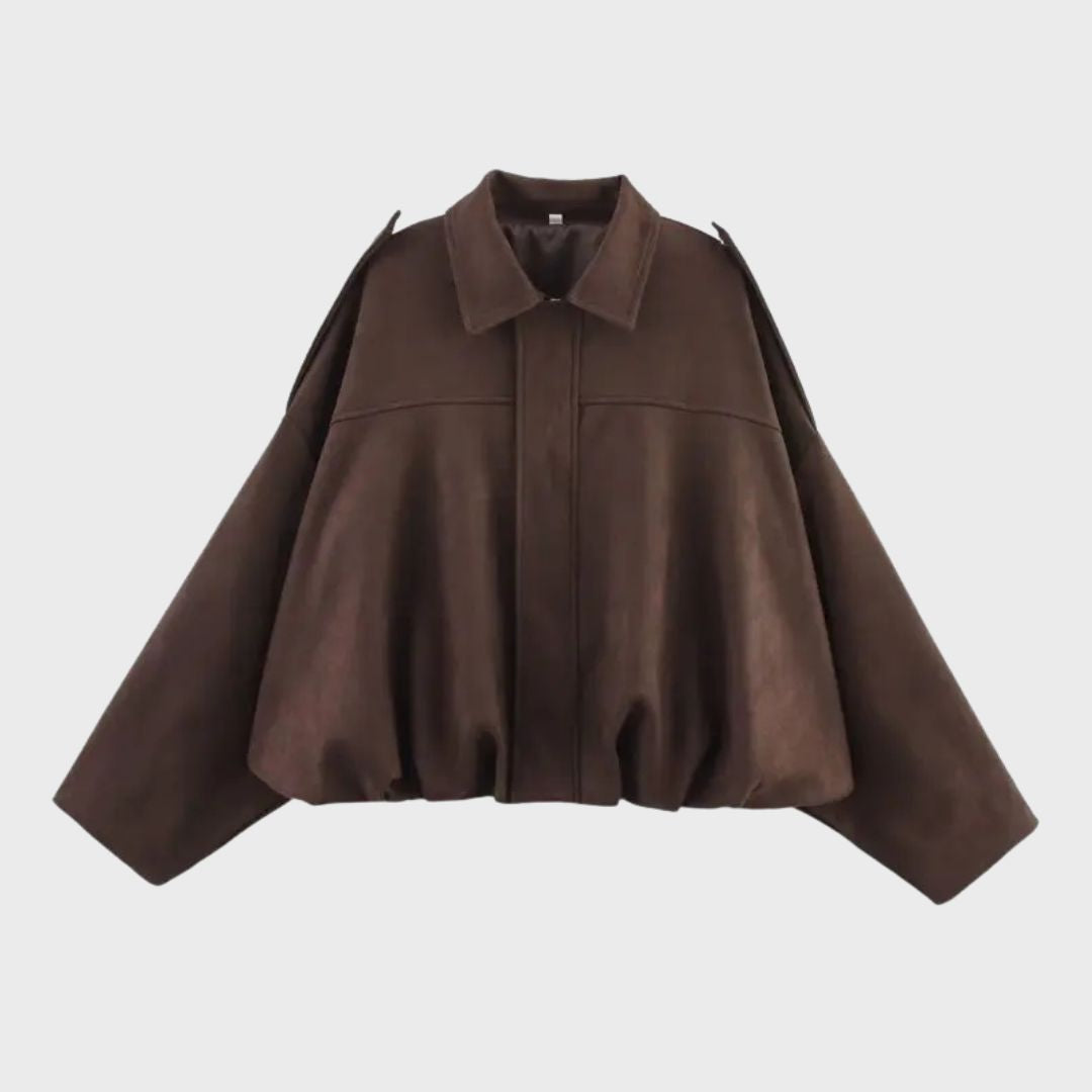Übergroße Lederjacke Wildleder Warm & Stylish