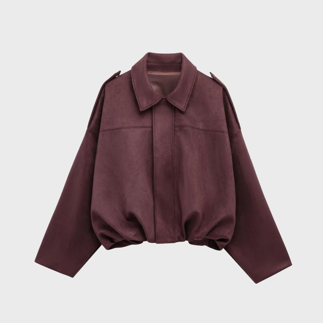 Übergroße Lederjacke Wildleder Warm & Stylish
