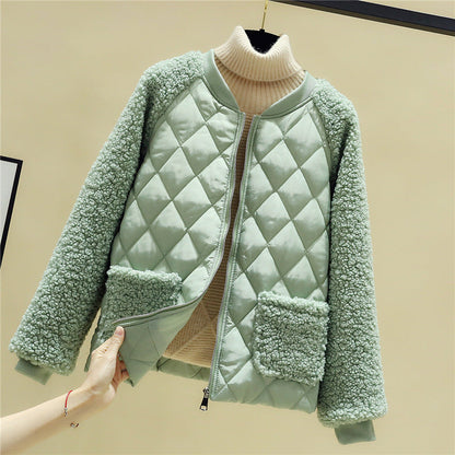 Damen Steppjacke Teddyfutter Warm und Praktisch - IdealeKleiden