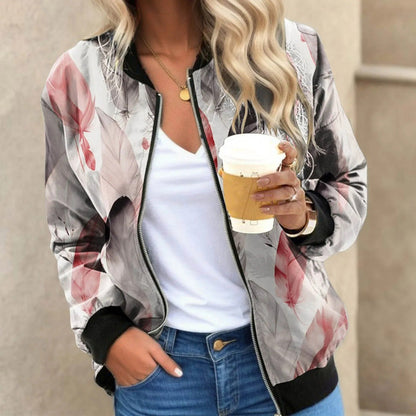 Stylische Damenjacke Blumenmuster Trend