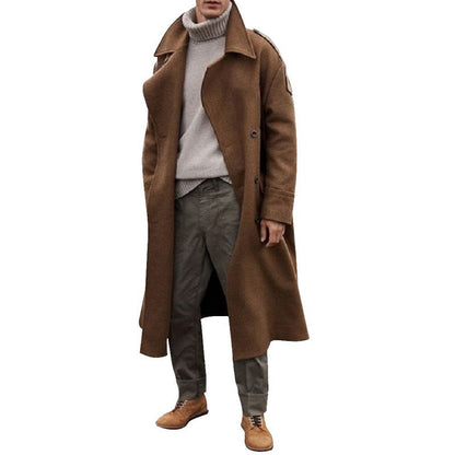 Herren Wollmantel Elegantes Design Doppelreihe Knöpfe