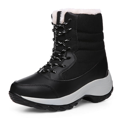 Wasserdichte Leder-Stiefeletten Damen Winter
