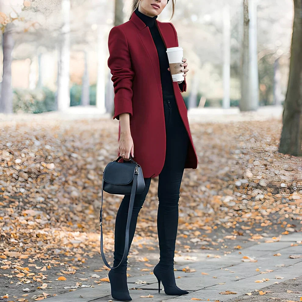 Buntwollblazer Lässig Chic Damen