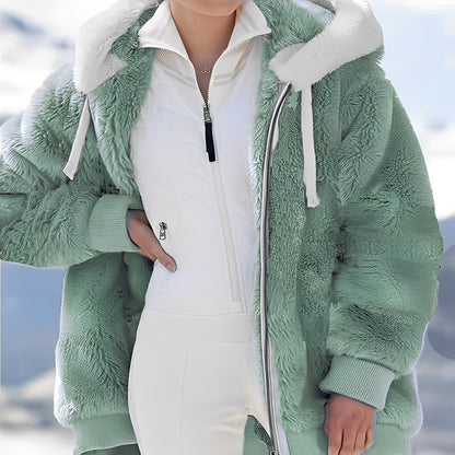 Damen Fleecejacke Bequem Weit - IdealeKleiden