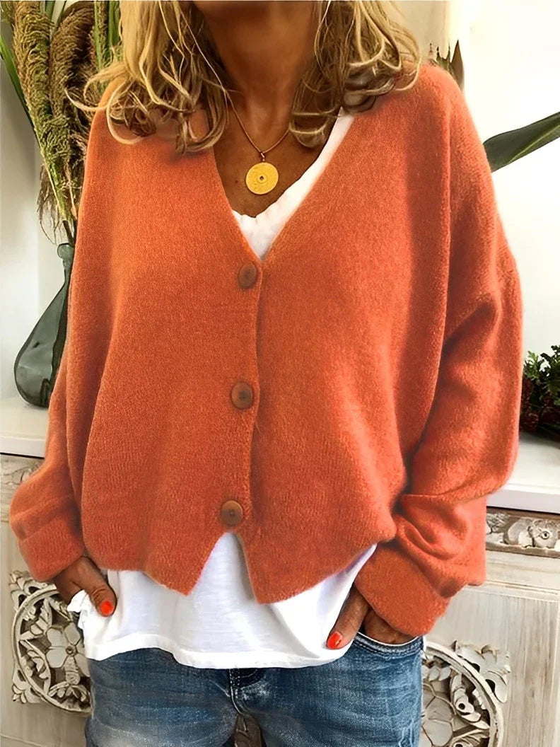 Damen Strickjacke Bequem Warm