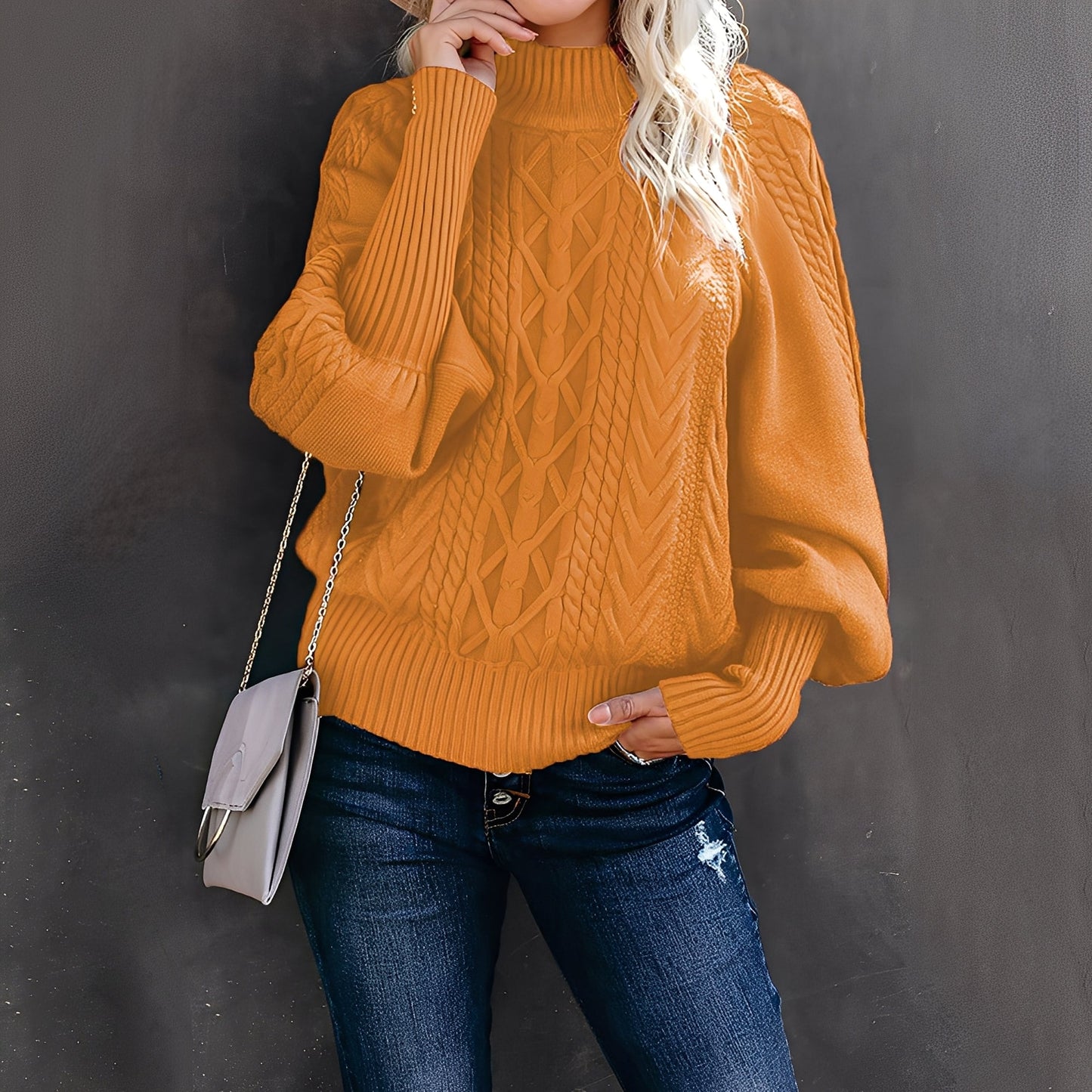 Eleganter Damen Rollkragenpullover Modern Lässig