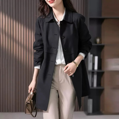 Klassischer Damen Trenchcoat Kurz Elegant