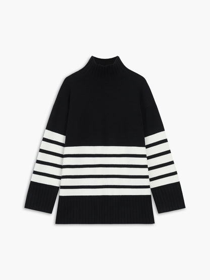 Stylischer Streifen Pullover Damen