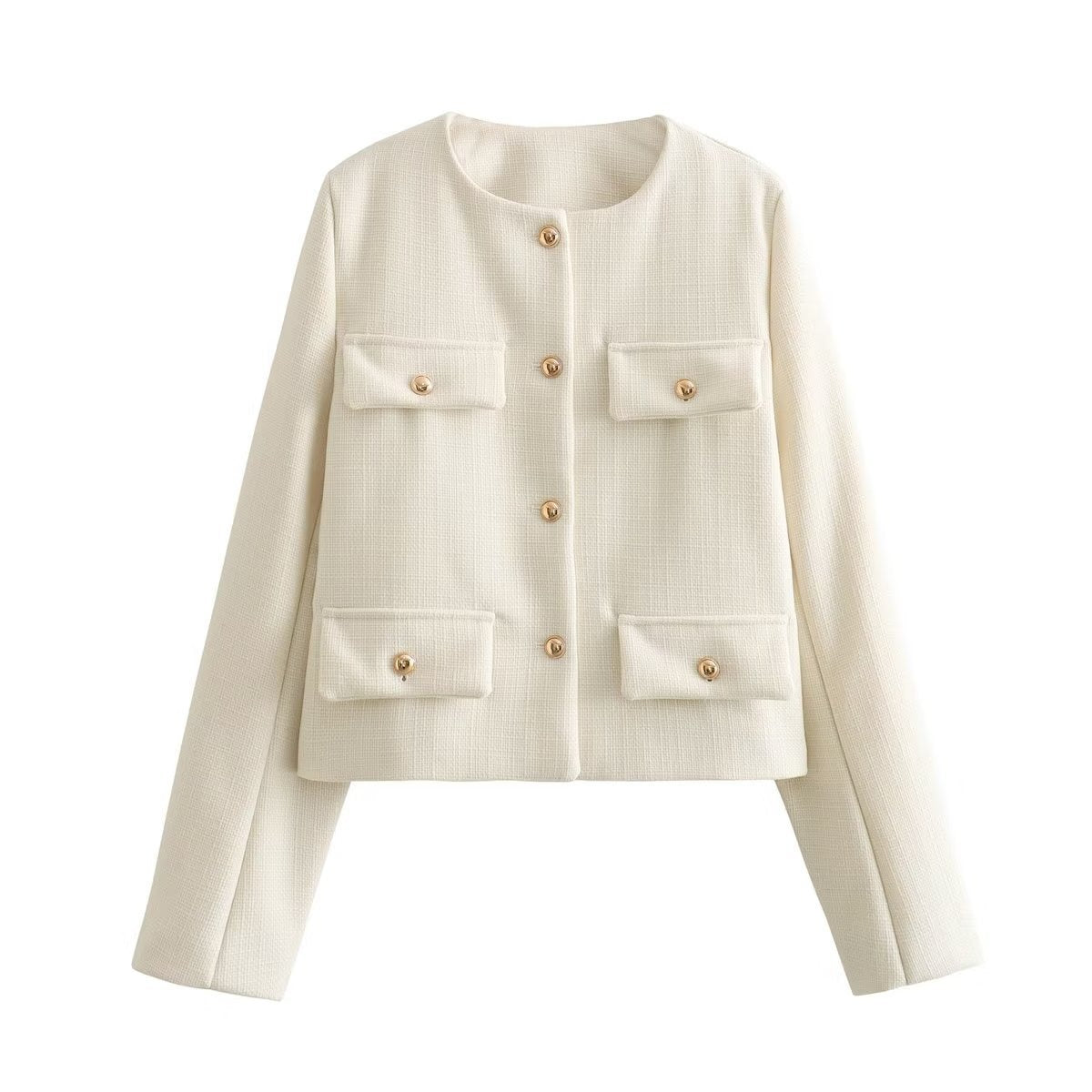 Elegante Blazer Jacke Halsreiher Design