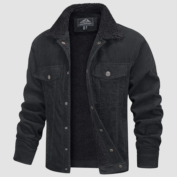 Herren Cordjacke Warm Isoliert Stilvoll