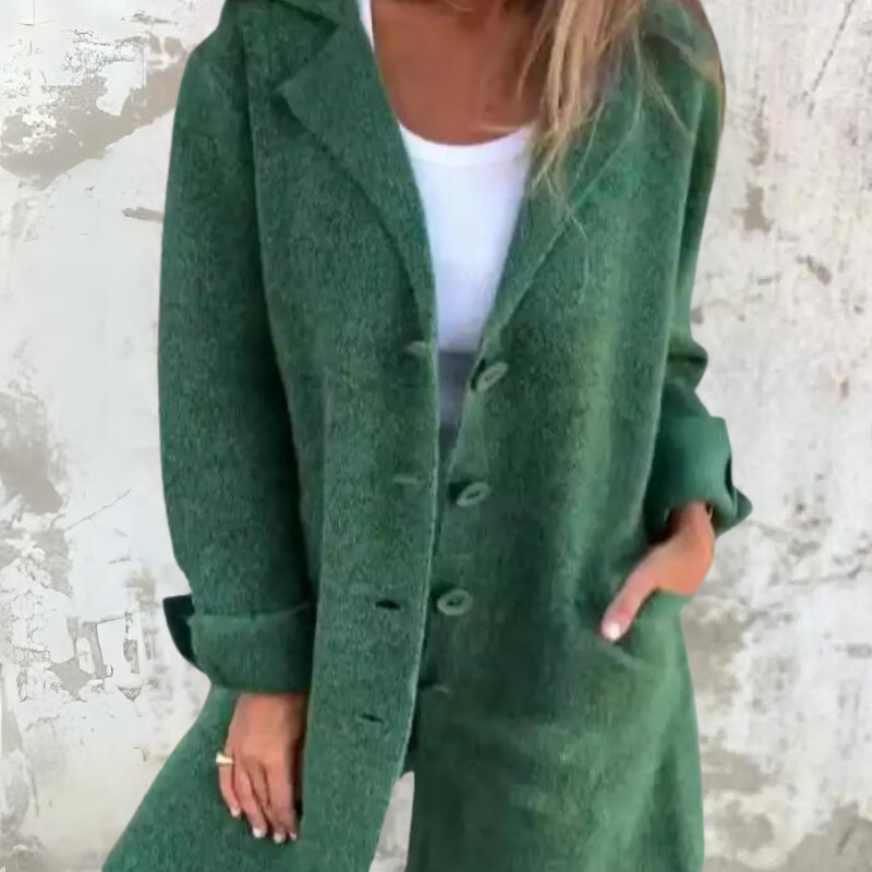 Elegante Damenmantel Lang Klassisch