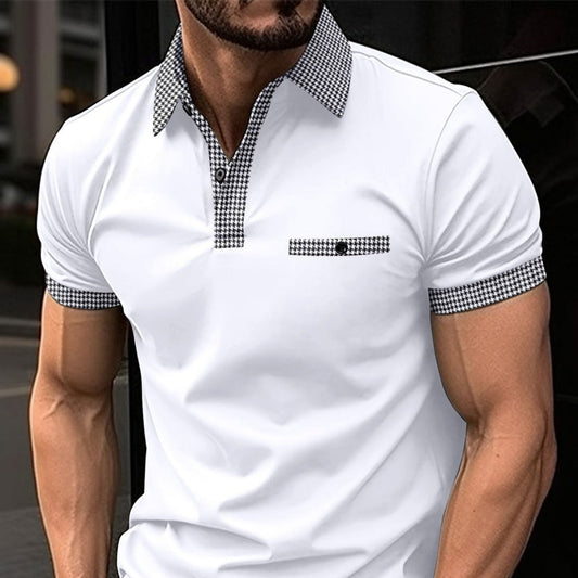 Herren Polo-Shirt Klassisch Weiß - IdealeKleiden