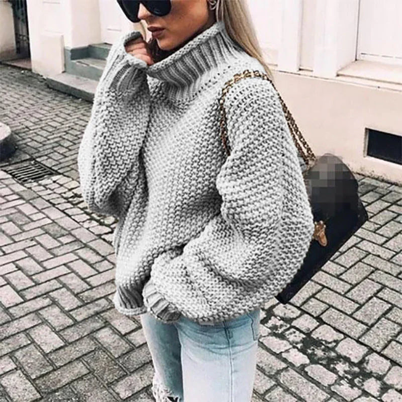 Dicke Rollkragen Sweater Damen Großgrößen