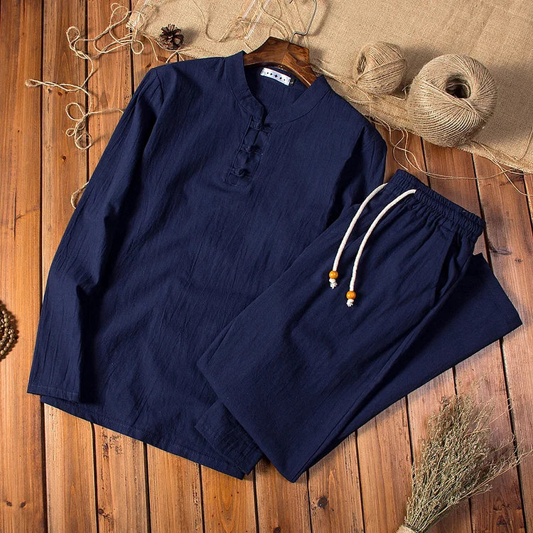 Komfort Set: Langarmhemd und Hose Elastisch - IdealeKleiden