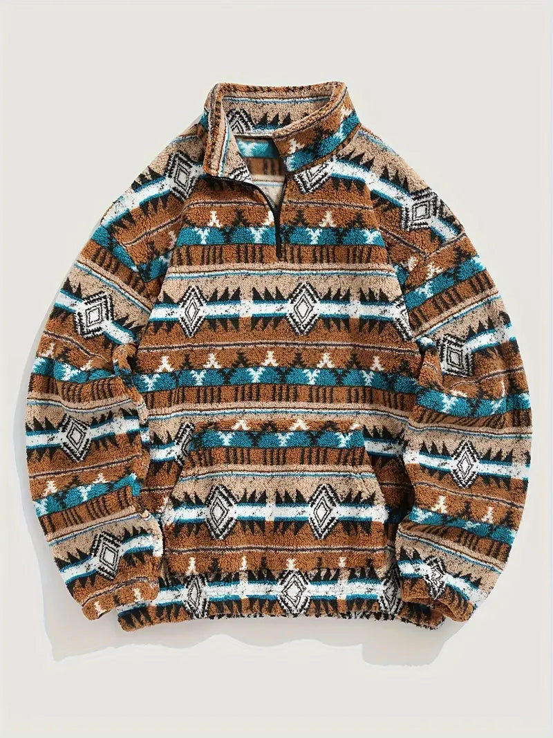 Stylischer Geometrie Pullover Herren - IdealeKleiden