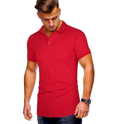 Herren Poloshirt Baumwolle Modern Stehkragen