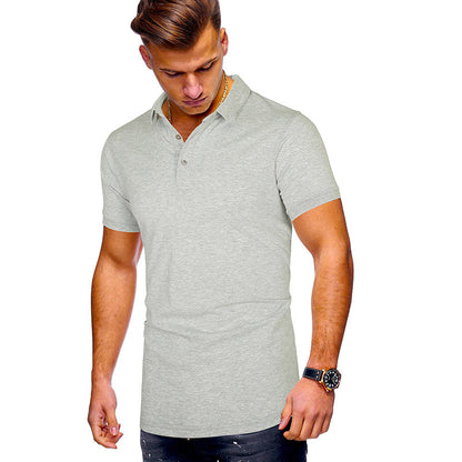 Herren Poloshirt Baumwolle Modern Stehkragen