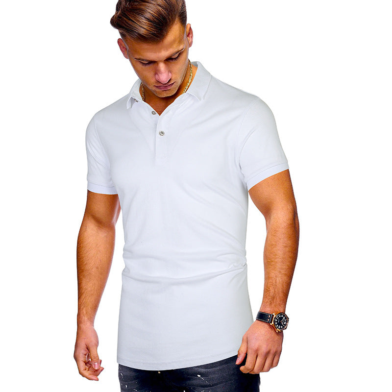 Herren Poloshirt Baumwolle Modern Stehkragen