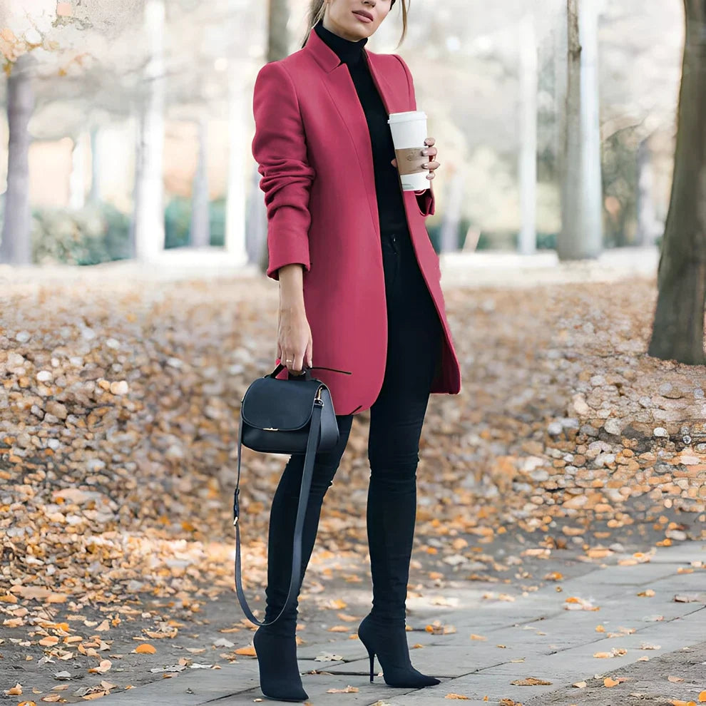 Buntwollblazer Lässig Chic Damen