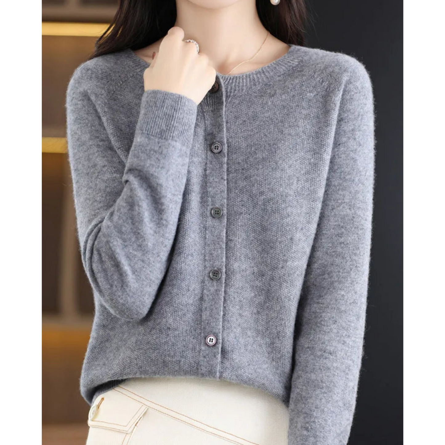 Luxus Cardigan 100% Kaschmir Weich