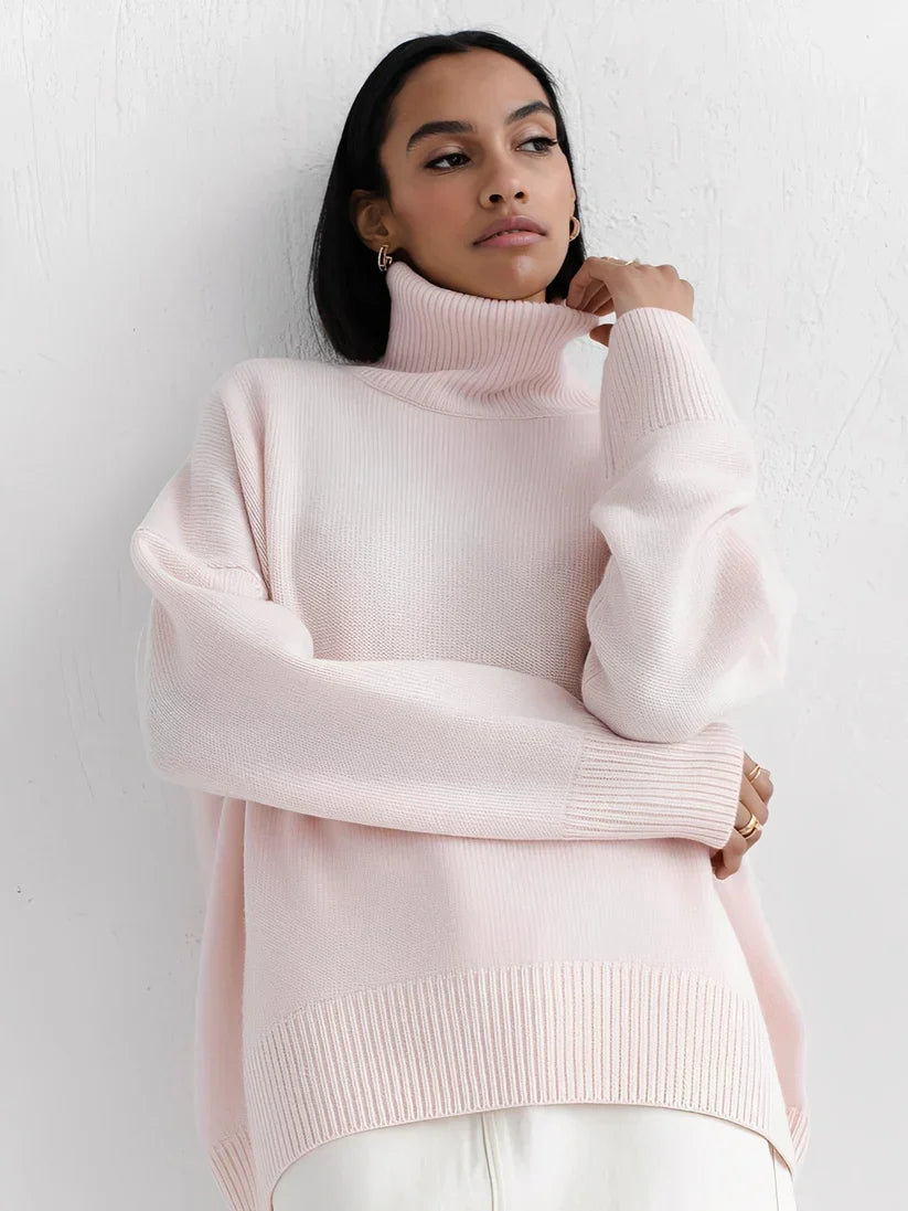 Stylischer Damen Rollkragenpullover Warm