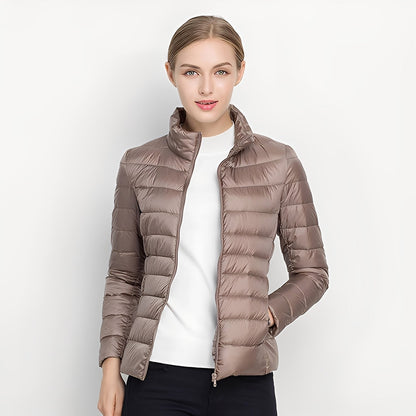Elegante Damen Steppjacke Figurformend Warm