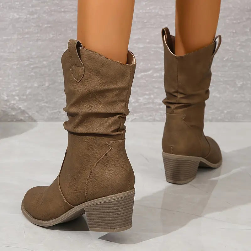 Stylische Lederstiefel Rustikal Chic