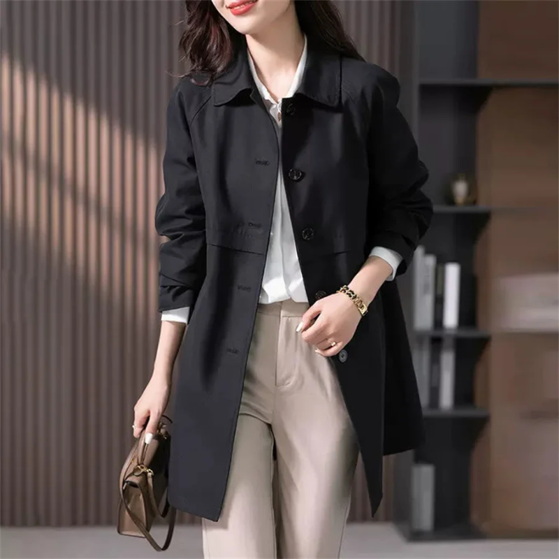 Eleganter Trenchcoat Damen Tailliert Klassisch